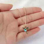 Load image into Gallery viewer, Vintage Crystal Hummingbird Necklace