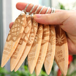 Load image into Gallery viewer, 7-Piece Wooden Surfboard Keychain Set
