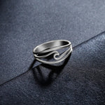 Load image into Gallery viewer, Skyrim Sea Wave Stainless Steel Ring
