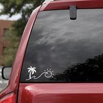 Load image into Gallery viewer, Palm Tree Waves sun sticker