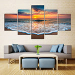 Load image into Gallery viewer, HD PRINTED BEACH SUNSET 5 PIECE CANVAS