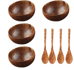 Load image into Gallery viewer, Natural healthy log coconut shell bowl set