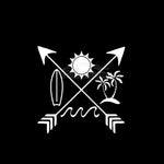 Load image into Gallery viewer, Surfing, Palm Tree, Wave Sticker