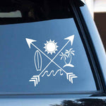 Load image into Gallery viewer, Surfing, Palm Tree, Wave Sticker