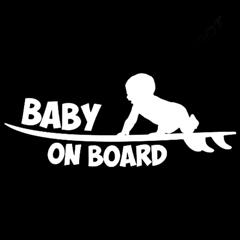 Baby Surfer On Board Sticker – Surf Sun Sea™