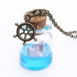 Load image into Gallery viewer, Ocean Wish Bottle Necklace - Surf Sun Sea