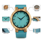 Load image into Gallery viewer, BAMBU BLUE - WOODEN WATCH - Surf Sun Sea