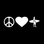 Load image into Gallery viewer, Peace Love Surf Car Sticker
