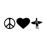 Load image into Gallery viewer, Peace Love Surf Car Sticker