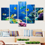 Load image into Gallery viewer, HD PRINTED SUBMARINE WORLD 5 PIECE CANVAS - Surf Sun Sea
