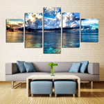 Load image into Gallery viewer, HD PRINTED DIAMOND SEASHORE 5 PIECE CANVAS