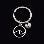 Load image into Gallery viewer, Ocean Wave Keyring A-Z Letter