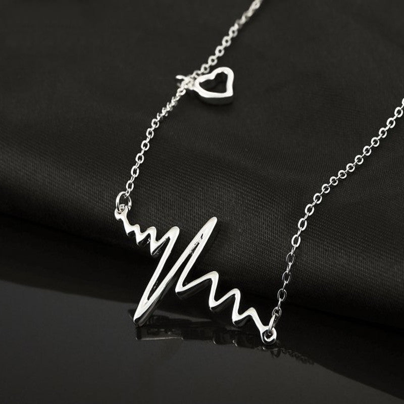 Ekg deals heartbeat necklace