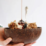Load image into Gallery viewer, Natural healthy log coconut shell bowl set