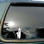 Load image into Gallery viewer, Girl PaddleBoarding Heart Shape Sticker