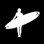 Load image into Gallery viewer, Pretty Female Surfer car sticker
