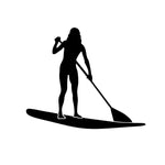 Load image into Gallery viewer, Lady Stand Up Paddle Board Car Sticker