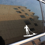 Load image into Gallery viewer, Lady Stand Up Paddle Board Car Sticker