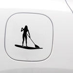 Load image into Gallery viewer, Lady Stand Up Paddle Board Car Sticker