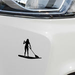 Load image into Gallery viewer, Lady Stand Up Paddle Board Car Sticker