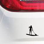 Load image into Gallery viewer, Lady Stand Up Paddle Board Car Sticker