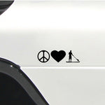 Load image into Gallery viewer, PEACE LOVE PaddleBoarding Sticker