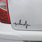 Load image into Gallery viewer, Heart Beat Line Girl Paddle Board Sticker