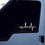 Load image into Gallery viewer, Heart Beat Line Girl Paddle Board Sticker