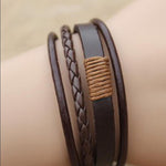 Load image into Gallery viewer, Cool Leather Surfing Waves Bracelet - Surf Sun Sea