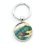 Load image into Gallery viewer, Surfing key Ring - Key Chain - Surf Sun Sea