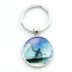 Load image into Gallery viewer, Surfing key Ring - Key Chain - Surf Sun Sea