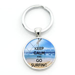 Load image into Gallery viewer, Surfing key Ring - Key Chain - Surf Sun Sea
