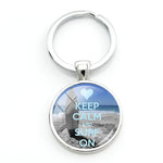 Load image into Gallery viewer, Surfing key Ring - Key Chain - Surf Sun Sea
