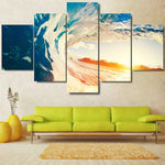 Load image into Gallery viewer, HD PRINTED OCEAN WAVE 5 PIECE CANVAS - Surf Sun Sea