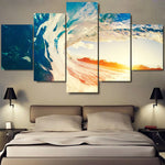 Load image into Gallery viewer, HD PRINTED OCEAN WAVE 5 PIECE CANVAS - Surf Sun Sea