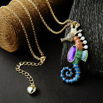 Load image into Gallery viewer, Sea Horse Long Necklace - Surf Sun Sea