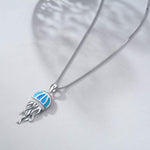 Load image into Gallery viewer, Blue Fire Opal Jellyfish Necklaces