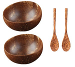 Load image into Gallery viewer, Natural healthy log coconut shell bowl set