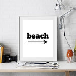 Load image into Gallery viewer, Black and White Beach Canvas