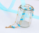Load image into Gallery viewer, Multi-Layer Turquoise Bead Anklet