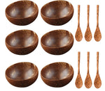 Load image into Gallery viewer, Natural healthy log coconut shell bowl set