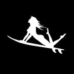 Load image into Gallery viewer, Surfing Girl Car Stickers - Surf Sun Sea