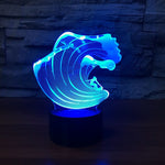 Load image into Gallery viewer, Surfing 3D Optical Illusion Lamp - Surf Sun Sea