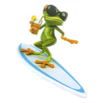 Load image into Gallery viewer, 3D Surfing Funny Car Sticker - Surf Sun Sea
