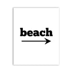 Load image into Gallery viewer, Black and White Beach Canvas Painting - Surf Sun Sea