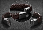 Load image into Gallery viewer, Stainless Steel Braided Leather Bracelet - Surf Sun Sea