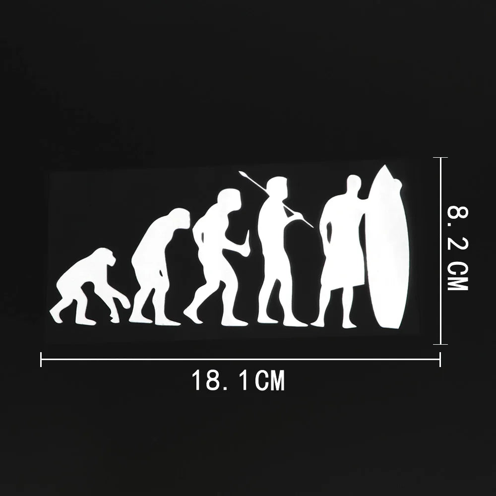 HUMAN SURFING EVOLUTION STICKER