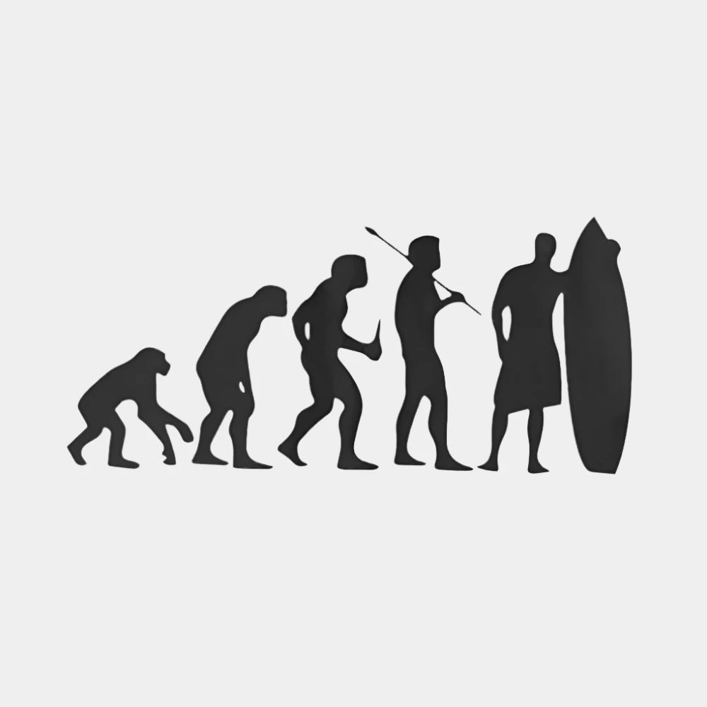 HUMAN SURFING EVOLUTION STICKER