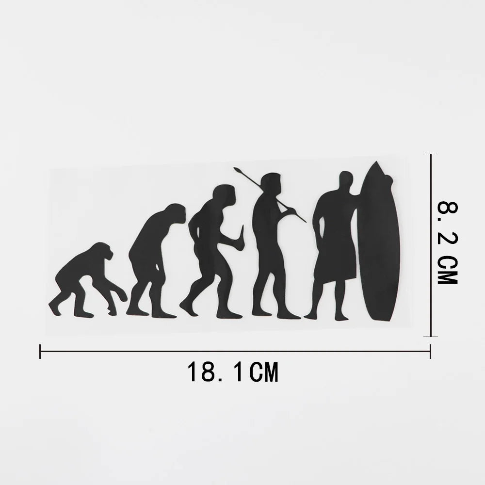 HUMAN SURFING EVOLUTION STICKER