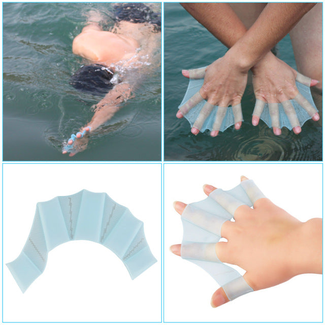 1 Pair Silicone Hand Swimming Fins Flippers – Surf Sun Sea™